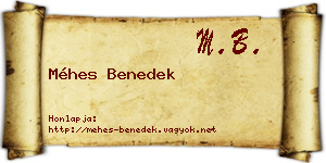 Méhes Benedek névjegykártya