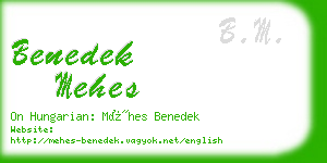 benedek mehes business card